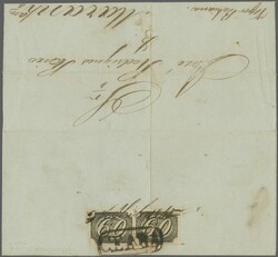 Inclinados 1844/46: 60 r. deep black on yellowish thick paper, Type I ...
