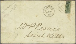 Stamps of Antigua Overprinted 1876/83: 6 d. green, wmk. Crown CC, ...