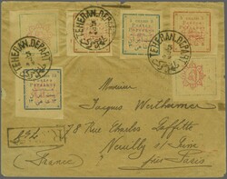 1902 (March): Rosette overprint in red on Typeset provisionals, 1st. ...