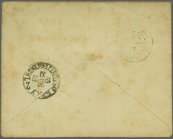 1902 (Sept): Typeset 1 ch. grey & yellow with red control handstamp, ...