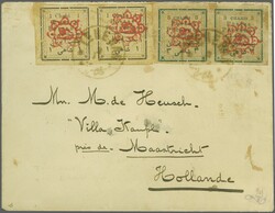 1902 (Sept): Typeset 1 ch. grey & yellow with red control handstamp, ...