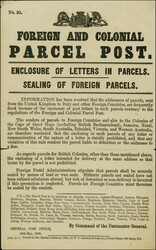 1888 (29 May) Postal Notice : Foreign and Colonial Parcel Post. ...