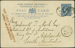 1884: Stationery postal card 2 pence blue on cream, used with cds ...