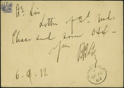 1880: Stationery post card 1 cent green, used with perfectly upright ...