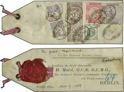 Parcel Post 1884: De La Rue High-Values, 2 shilling 6 pence lilac and ...