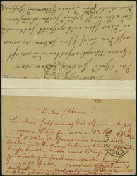 1891: Stationery postal card overprinted in red “1½ ” and ...