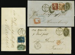 1875: Three destination covers mailed within the first few months of ...
