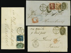 1875: Three destination covers mailed within the first few months of ...