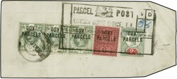 Parcel Post 1887: Official 2 pence green & carmine, 6 pence purple on ...