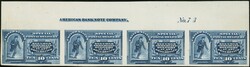 1888: Special Delivery & Registration 10 cents blue Plate Proof, ...