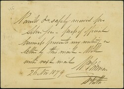 1879: Stationery postal card 1½ pence brown on buff, spectacularly ...