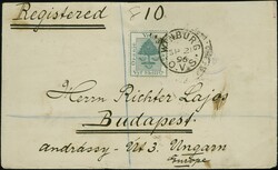 1878: 5 shilling green and 1883/84, ½ orange (on reverse), of fresh ...