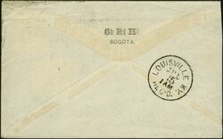 1877: Liberty Head, 5 centavos deep red-brown, in combination with ...