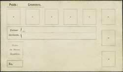 1889/90: “Valeurs Déclarée” Essay of specialised stationery ...