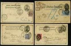 1891/94: Group of four used stationery post cards from the Grant 1891 ...