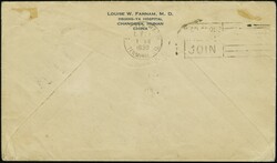 1923: Definitive 15 cents deep blue and Biplane 15 cents green/black, ...