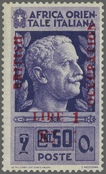 1941: BRITISH OCCUPATION, ovpt. and new value on complete set of 9 ...