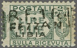 1943 FEZZAN FRENCH OCCUPATION: R.F. 1 Fr/FEZZAN 2-line h/s overprint ...