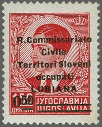 1941 ITALIAN WWII OCCUPATION LUBIANA, 'R. Commissariato Civile ...
