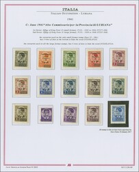 1941 ITALIAN WWII OCCUPATION LUBIANA, 'Alto Commissario per la ...