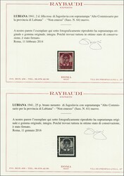 1941 ITALIAN WWII OCCUPATION LUBIANA, 'Alto Commissario per la ...