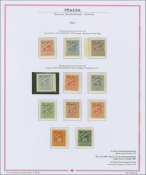 1941 ITALIAN OCCUPATION CORFU. Complete set of 11 Postage Due stamps ...