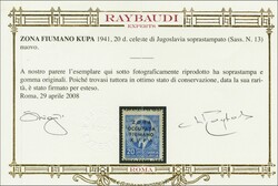1941 ITALIAN OCCUPATION - FIUME AND KUPA ZONE. Cpl. set of 14 ...