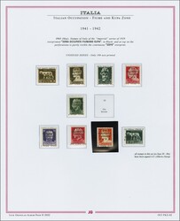 1941 ITALIAN OCCUPATION - FIUME AND KUPA ZONE. Group of 9 italian ...