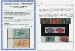 1941 ITALIAN OCCUPATION - FIUME AND KUPA ZONE. Cpl. set of 7 italian ...