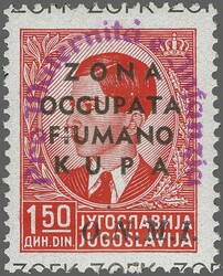 1941 ITALIAN OCCUPATION - FIUME AND KUPA ZONE. 50p. orange, 1d. green ...