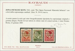 1941 ITALIAN OCCUPATION - FIUME AND KUPA ZONE. 50p. orange, 1d. green ...