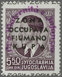 1941 ITALIAN OCCUPATION - FIUME AND KUPA ZONE. cpl. set of 8 ...