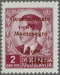 1942 ITALIAN IIWW OCCUPATION - MONTENEGRO. Cpl. set of 11 adhesives ...