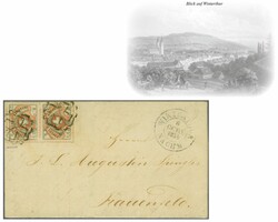 Winterthur, die 15. und 20. Marke des Fünfzigerbogens im senkrechten ...