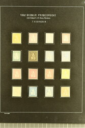 1862/82: Lot 23 Druck- und Farbenproben der Sitzenden Helvetia ...