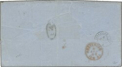 1869 (February 12): Cover to Amsterdam, franked with 1867 80 c. rose ...