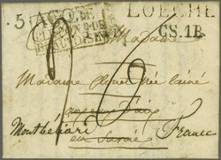 Wallis 1828 (29. Juli): "LOECHE", Stabstempel in brauner Tinte auf ...