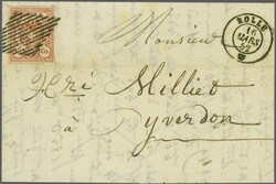 Centimes, Type 3, farbfr. und breit- bis überrandig mit breitem ...