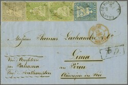 1 Fr. mittelgrau zus. mit 40 Rp. grünlicholiv (2) und 10 Rp. ...