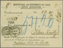 1881: 40 Rp. grau, zwei farbfrische und gut gezähnte Einzelwerte, je ...