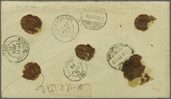 Frankreich 1871: 60 Rp. kupferbronze im senkr. Paar zus. mit 10 Rp. ...