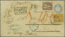 Frankreich 1860: 20 Rp. orange und 50 Rp. lila, zwei farbfr. und ...