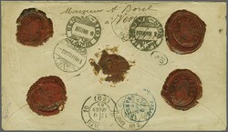 Frankreich 1860: 20 Rp. orange und 50 Rp. lila, zwei farbfr. und ...