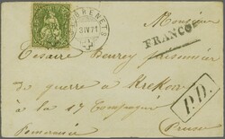 Deutschland (Pommern/Preussen) 1871: 25 Rp. grün, farbfr. und gut ...