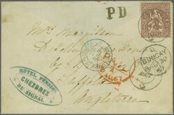 Grossbritannien 1867: 50 Rp. lila, farbfr. und gut gez., klar und ...