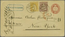 Vereinigte Staaten 1869: 20 Rp. gelborange und 50 Rp. lila, zwei ...