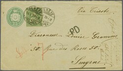 Osmanisches Reich (Türkei) 1873: 25 Rp. grün, farbfr. und ...