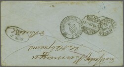 Russland 1867: 40 Rp. grün und 50 Rp. lila, zwei farbfr. und vorab ...