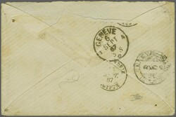 Ägypten 1867: 60 Rp. kupferbronze, zwei farbfr. und vorab gut gez. ...