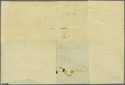 Indien 1866: 10 Rp. blau zus. mit 30 Rp. zinnober im waagr. ...